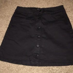 Street wear society black button up skirt